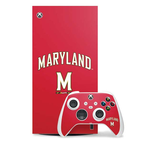 University of Maryland Collegiate Text Red Xbox Series X Skins